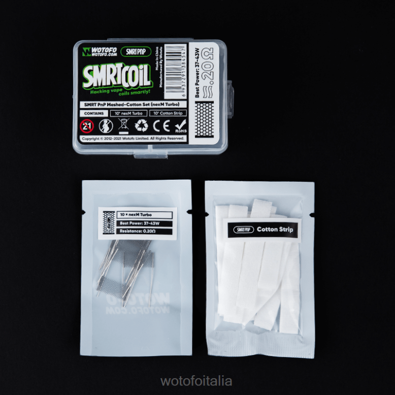 Wotofo SMRT set in rete di cotone pnp nexmesh turbo RDB6V339 Wotofo Tool Kit