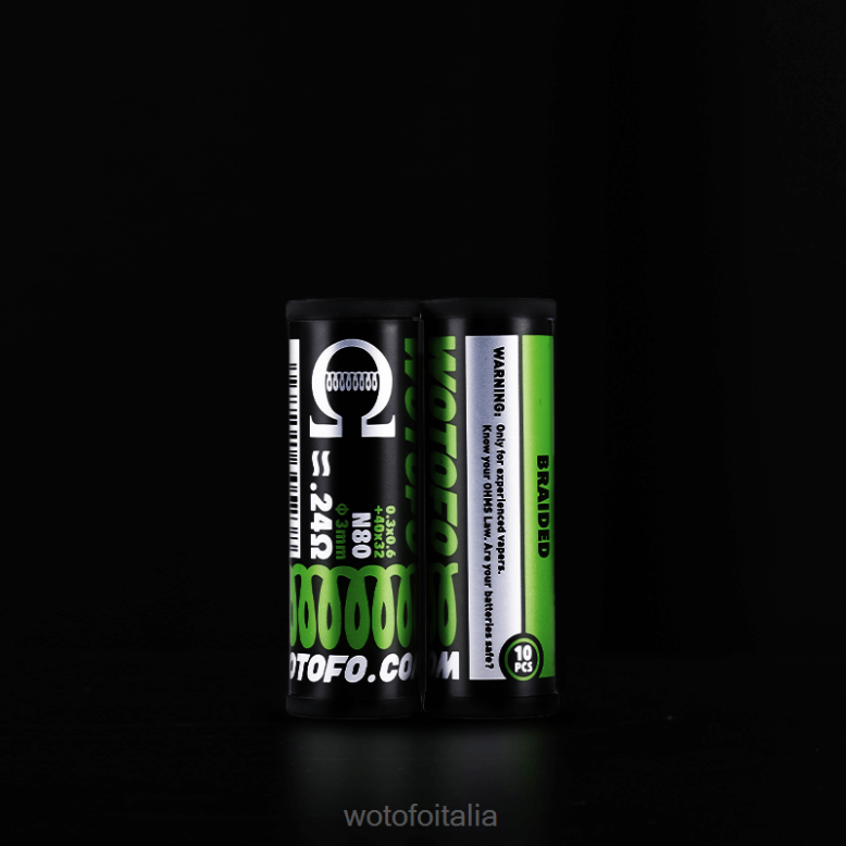 Wotofo bobine precostruite clapton con fusibile dual core 0,38 ohm 5 pz RDB6V325 Wotofo Sigaretta Elettronica