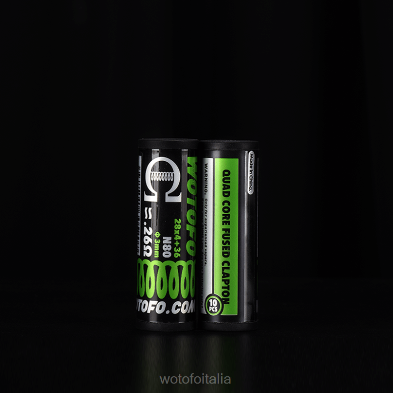 Wotofo bobine precostruite clapton con fuso quad core 0,26 ohm 10pz RDB6V333 Wotofo Milano
