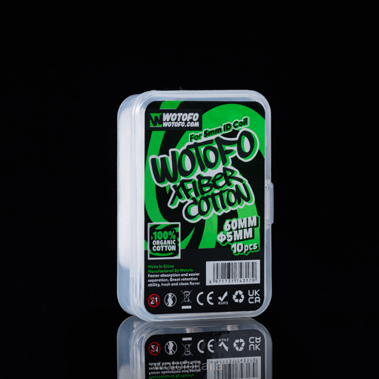 Wotofo cotone xfiber per bobina identificativa 5 mm di spessore 10 pz RDB6V348 Wotofo Vape Pods