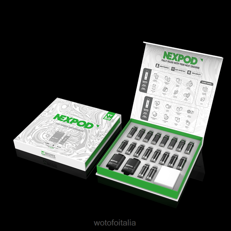 Wotofo NEXPOD confezione da 50 mg scatola tutto compreso RDB6V12 Wotofo Roma