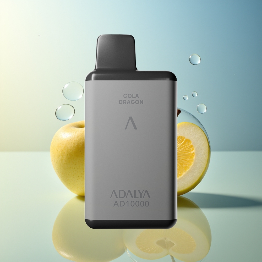 Adalya AD 10000 Puff Due Mele Grigio Spaziale Ricaricabile USB-C