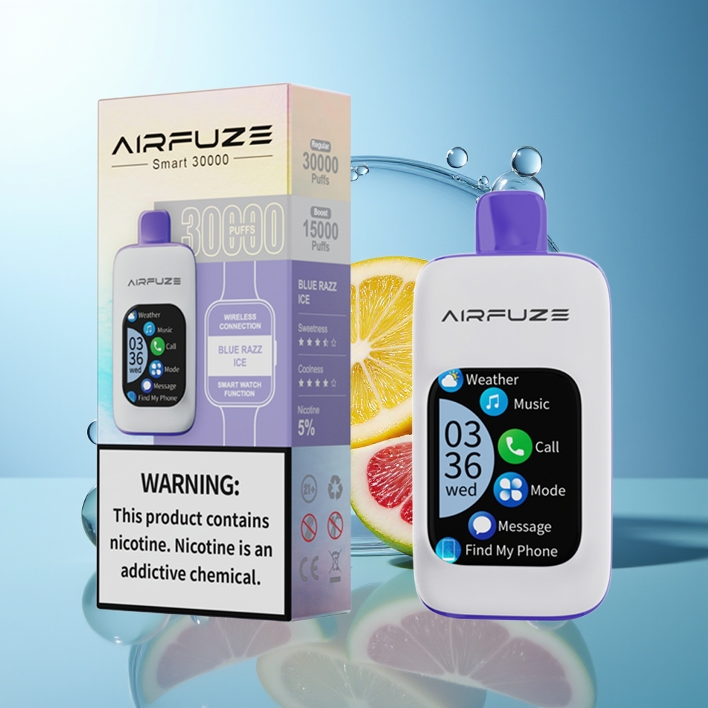 AirFuze Smart 30000 Puff Blu Lampone Ghiaccio Display TFT