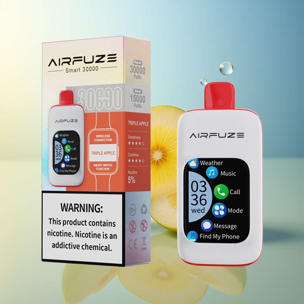 AirFuze Smart 30000 Puff Triple Mela Display TFT Ricaricabile Tipo-C