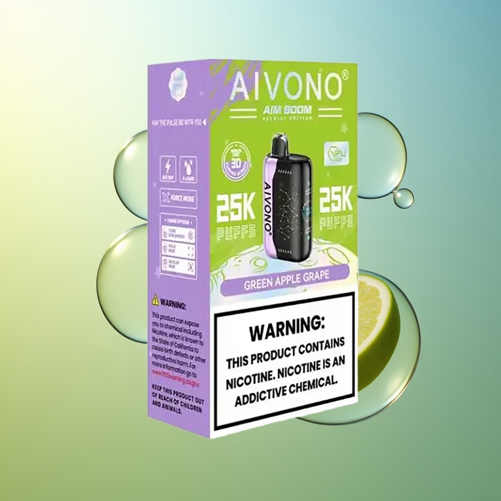 Aivono AIM BOOM 25000 Puff Mela Verde Uva 28ml 650mAh