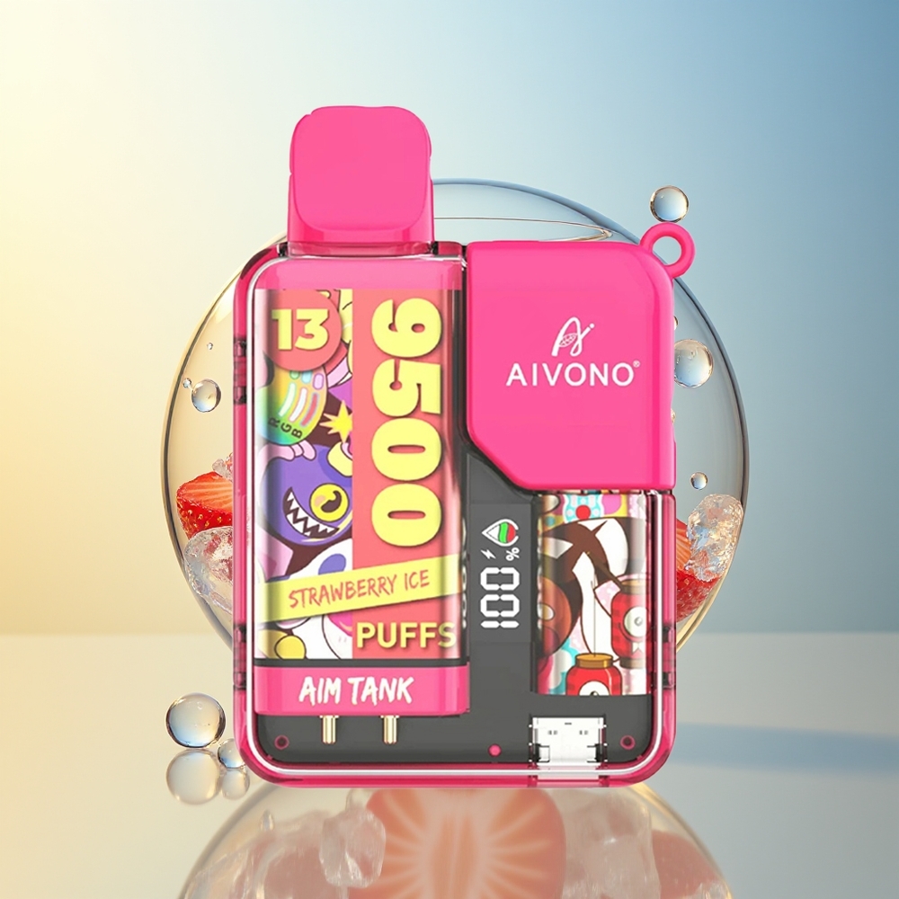 Aivono Aim-Tank 9500 Puff Fragola Ghiaccio 18ml LCD