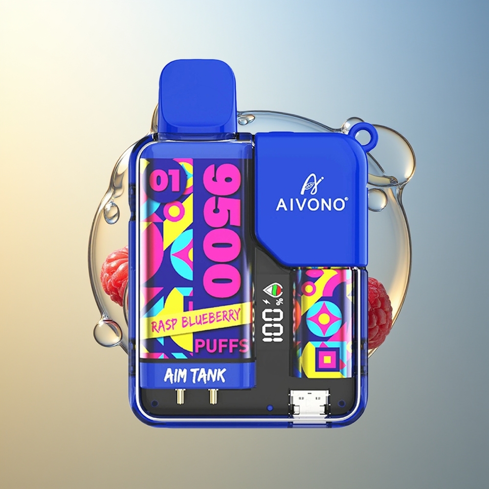 Aivono Aim-Tank 9500 Puff Lampone Mirtillo Blu LCD Display