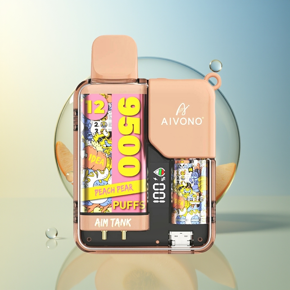 Aivono Aim-Tank 9500 Puff Pesca Pera LCD Display
