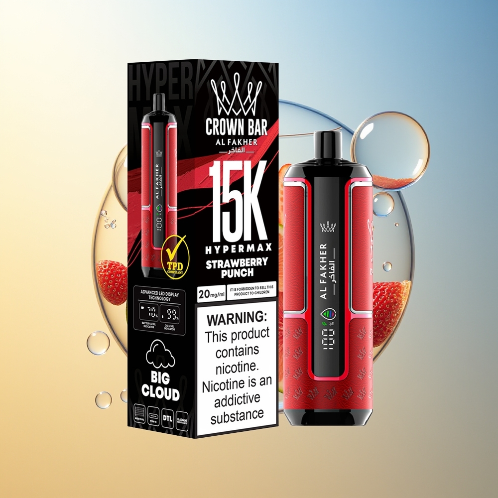 Al Fakher Crown Bar 15K Fragola Pugno Portatile