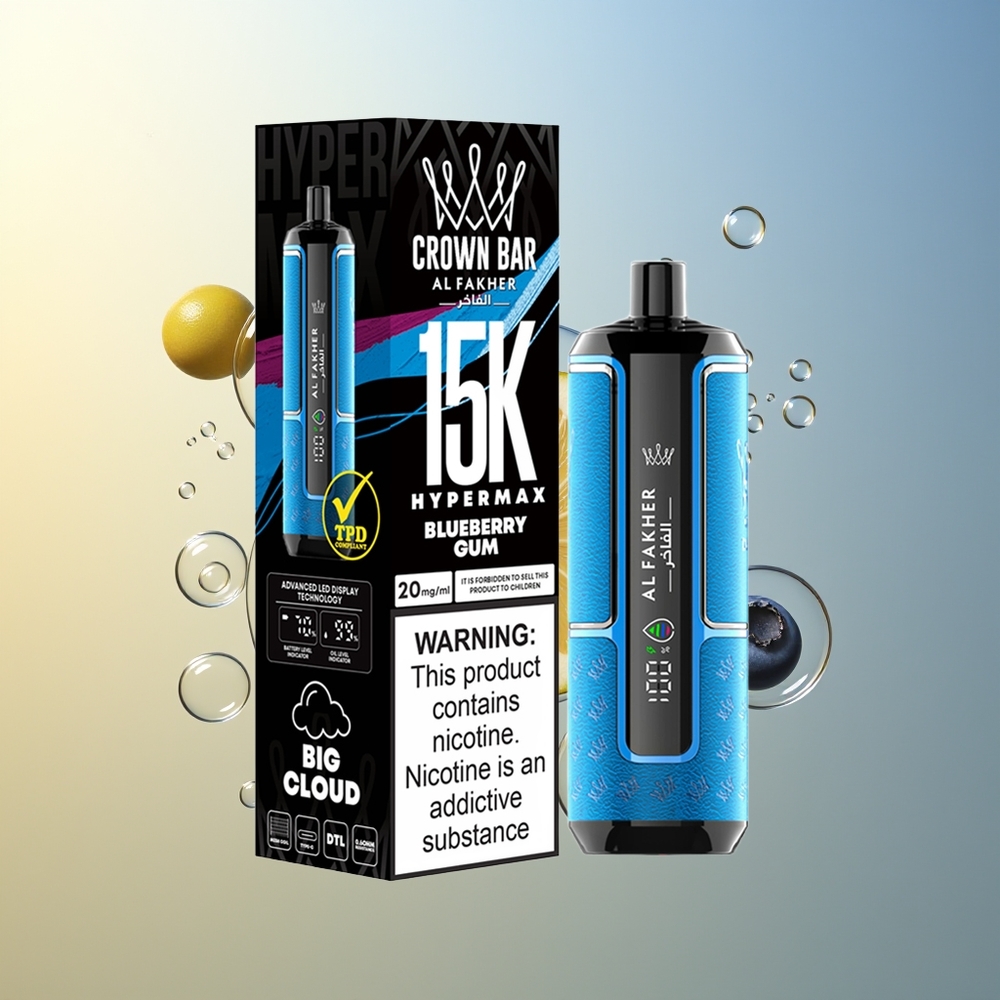 Al Fakher Crown Bar 15K Gomma Mirtillo Portatile 600mAh