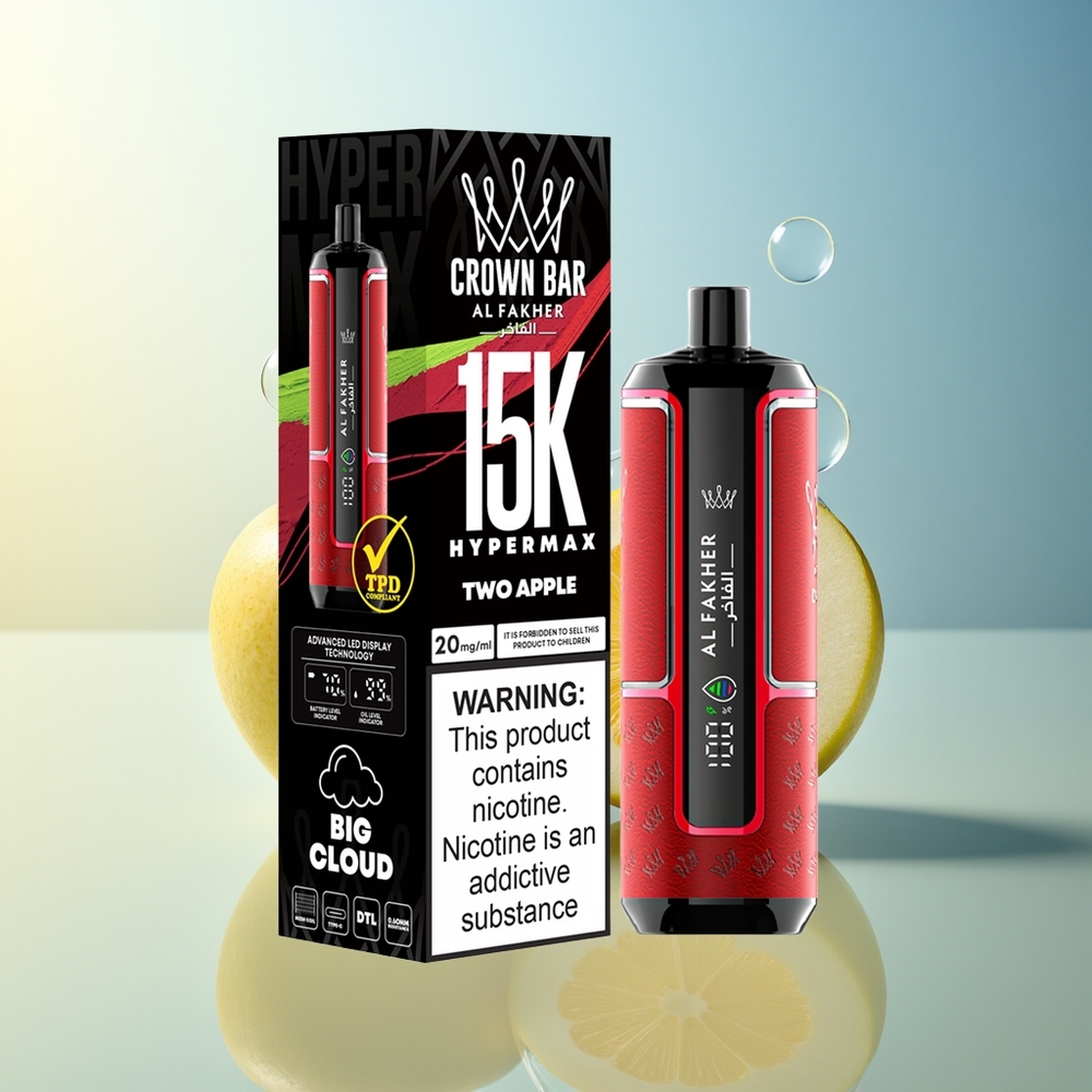 Al Fakher Crown Bar 15K Meladue Mele Portatile Ricaricabile