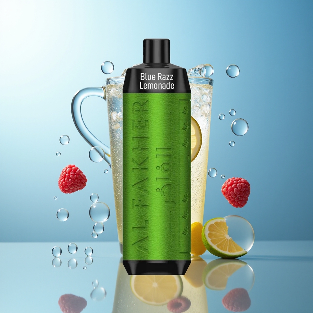 Al Fakher Crown Bar 8000 Cristallo Blu Lampone Limonata 18ml USB-C