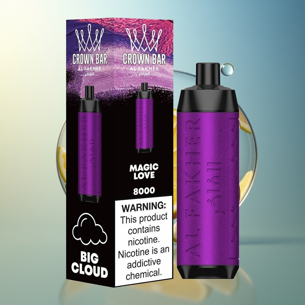 Al Fakher Crown Bar 8000 Cristallo Disposable Vape Magico Amore 18ml 8000 Puff