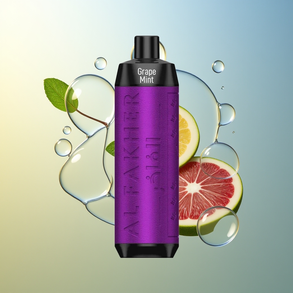 Al Fakher Crown Bar 8000 Cristallo Vapore Monouso Uva Menta 18ml 8000 Puff