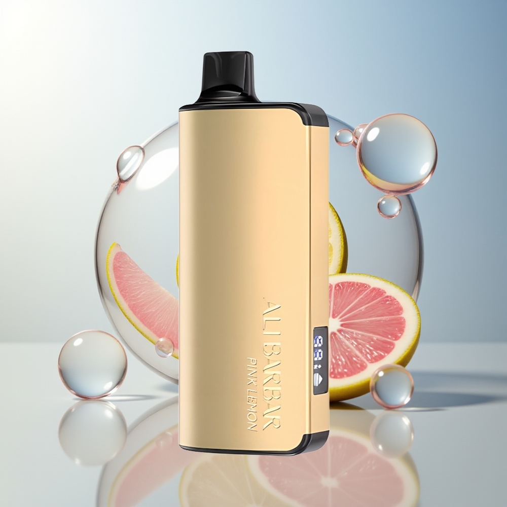 Alibarbar Ingot 9000 Puff Limone Rosa E-liquid 22ml LED Display