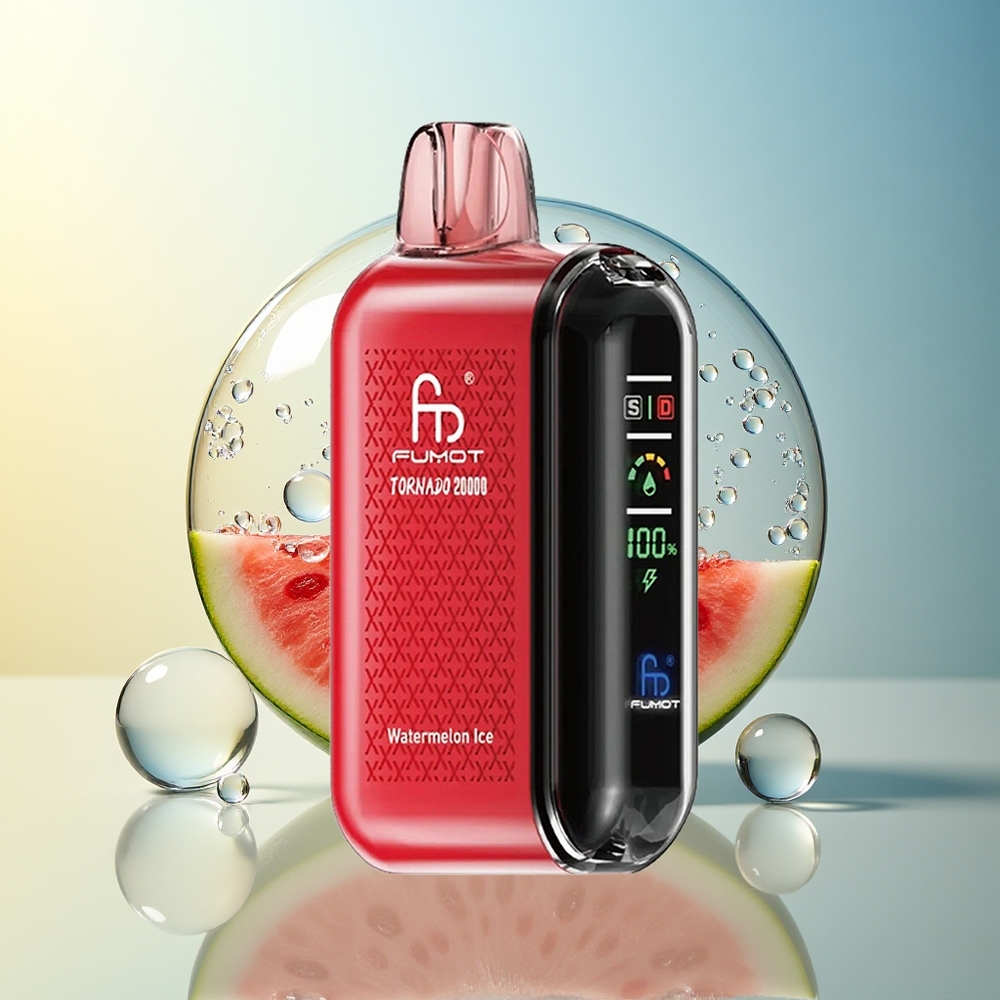 Fumot Tornado 20000 Puff Anguria Ghiaccio Dual Mesh Smart Display