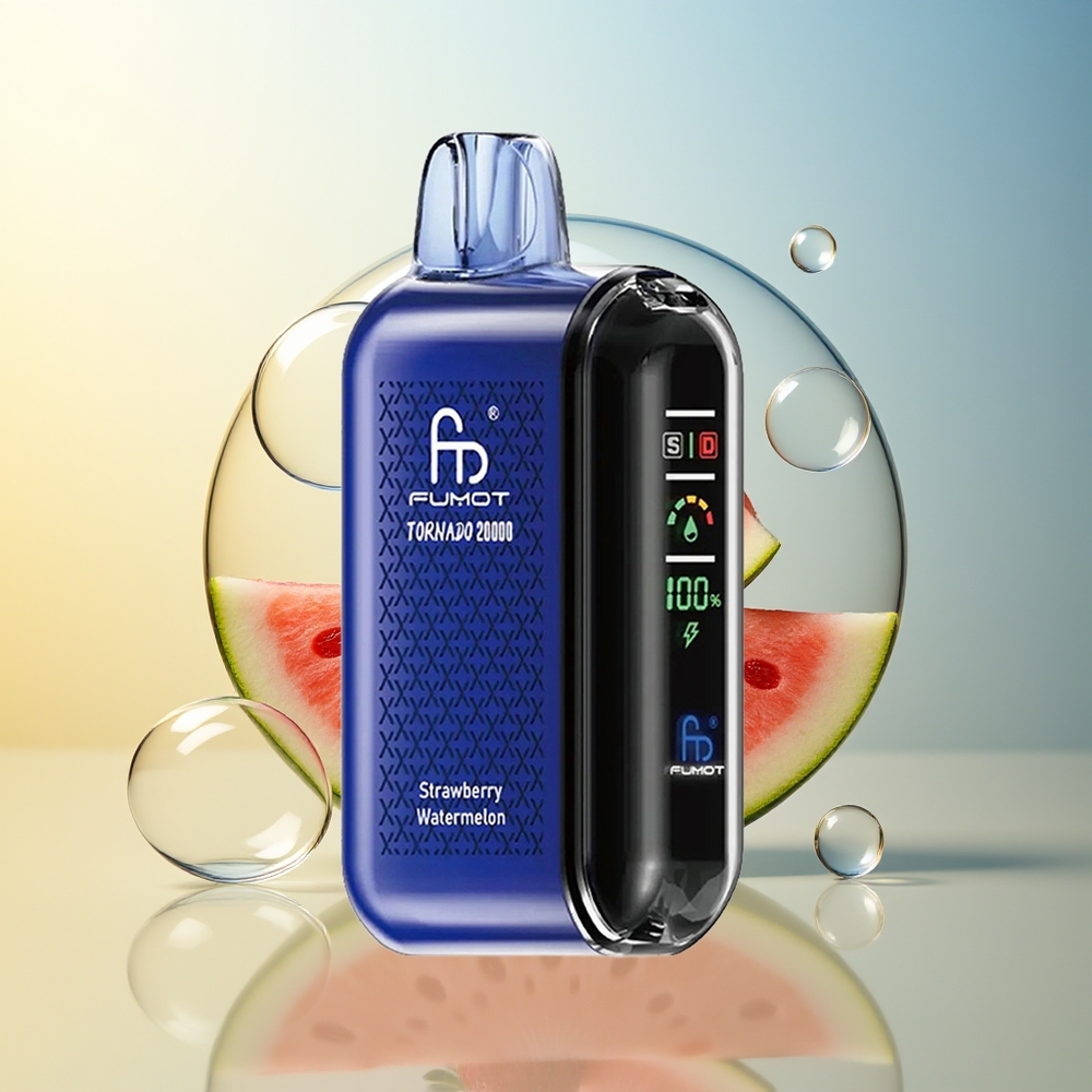 Fumot Tornado 20000 Puff Fragola Cocomero Dual Mesh Smart Display