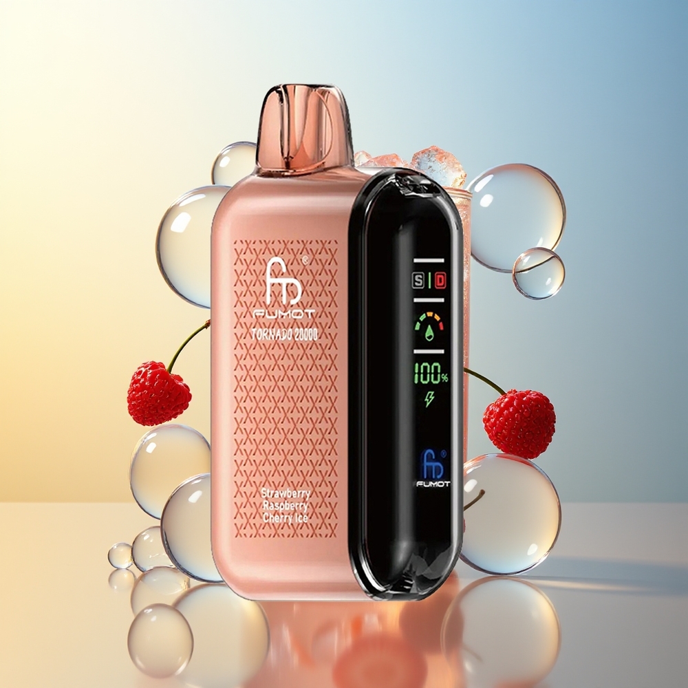Fumot Tornado 20000 Puff Fragola Lampone Ciliegia Ghiaccio Dual Mesh Smart Display