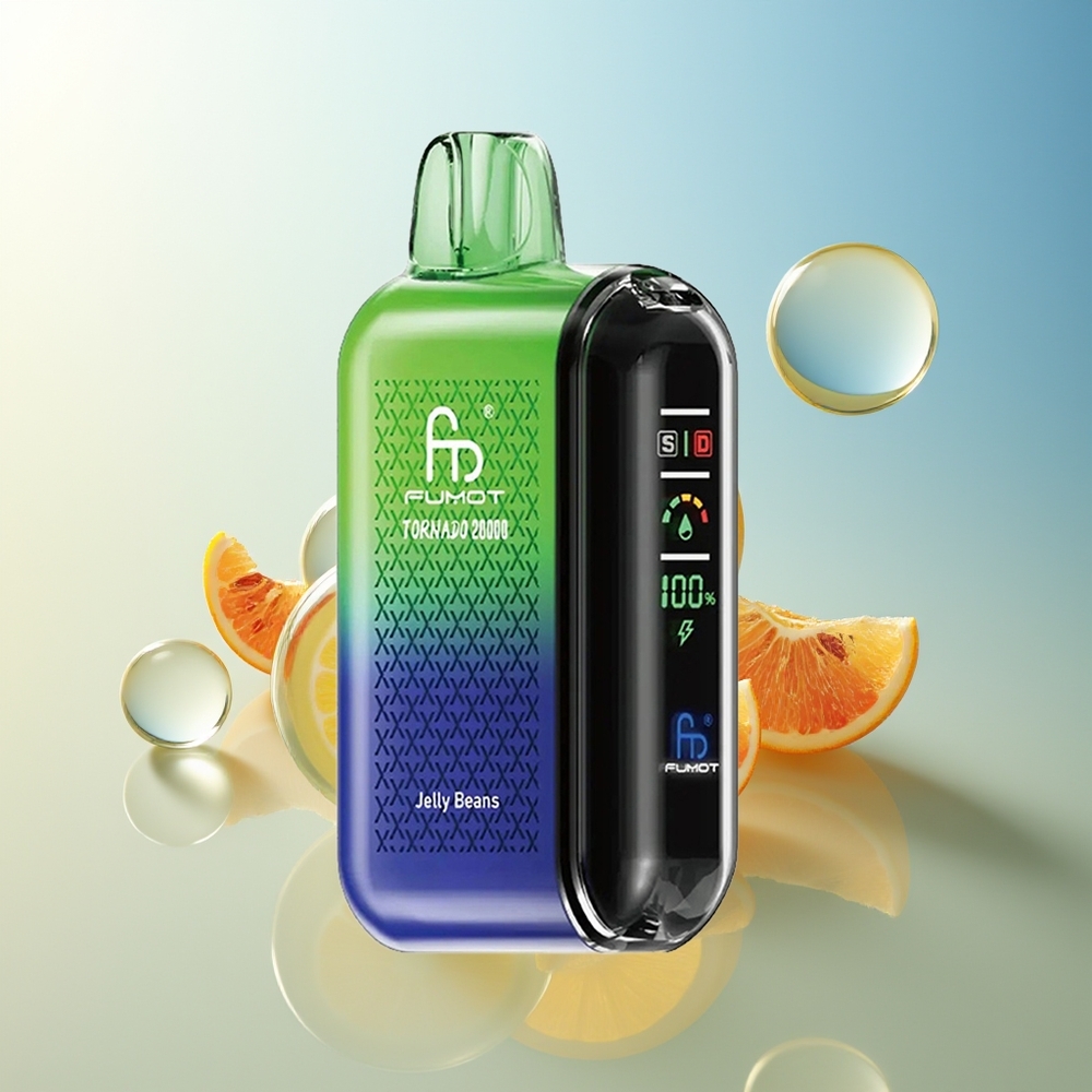 Fumot Tornado 20000 Puff Gelatine Jelly Beans Dual Mesh Coil Smart Display