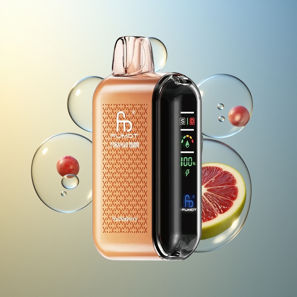 Fumot Tornado 20000 Puff Mirtillo Nero Dual Mesh Smart Display