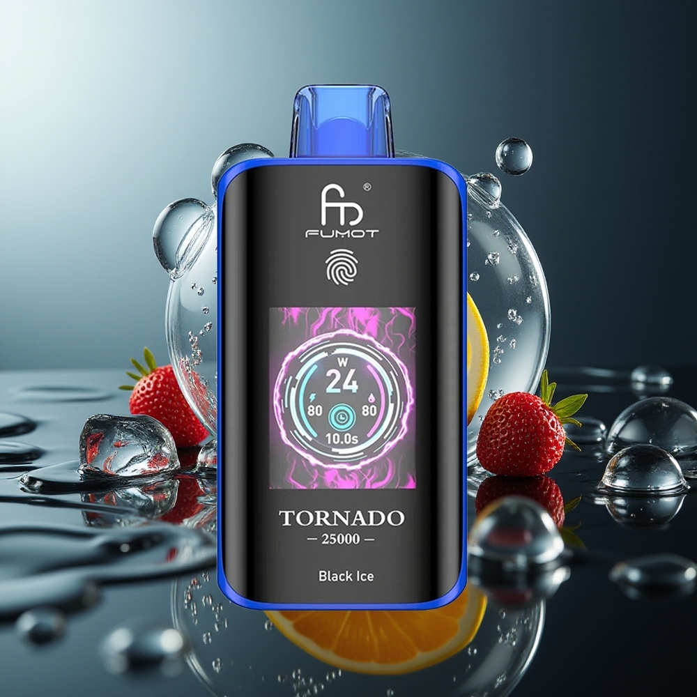 Fumot Tornado 25000 Puff 20ml Ghiaccio Nero Ricaricabile 700mAh