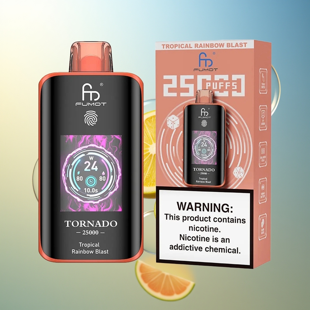 Fumot Tornado 25000 Puff Arcobaleno Tropicale Ricaricabile 700mAh