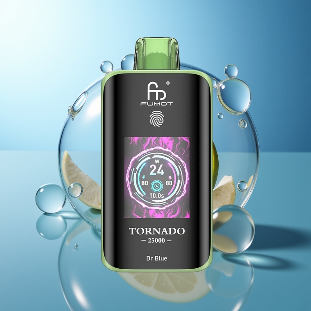 Fumot Tornado 25000 Puff Blu Dottore Schermo HD Batteria Ricaricabile 700mAh