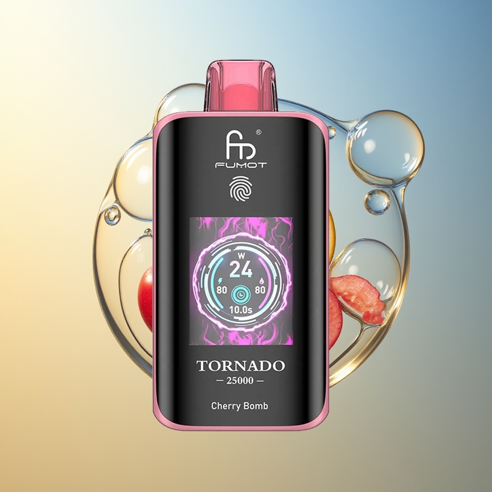 Fumot Tornado 25000 Puff Bomba di Ciliegia Batteria Ricaricabile 700mAh Tipo-C