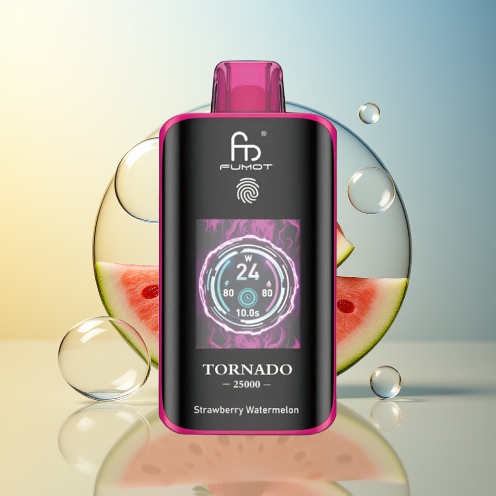 Fumot Tornado 25000 Puff Fragola Anguria HD Screen 700mAh Ricaricabile
