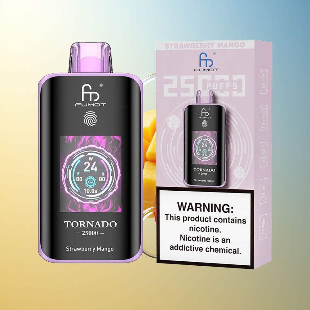 Fumot Tornado 25000 Puff Fragola Mango HD Screen Type-C