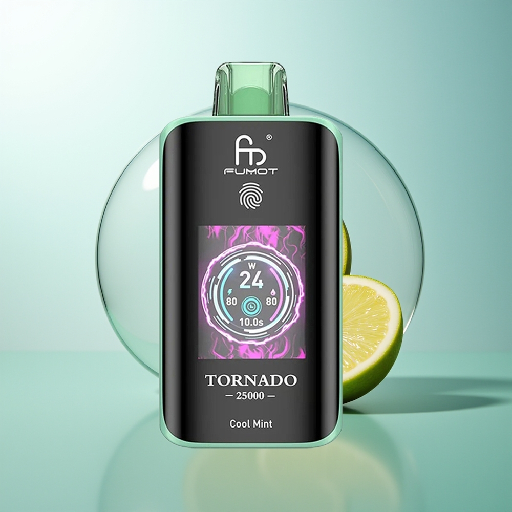 Fumot Tornado 25000 Puff Menta Fresca Schermo HD Ricaricabile 700mAh