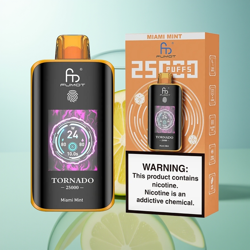 Fumot Tornado 25000 Puff Miami Menta Ricaricabile 700mAh