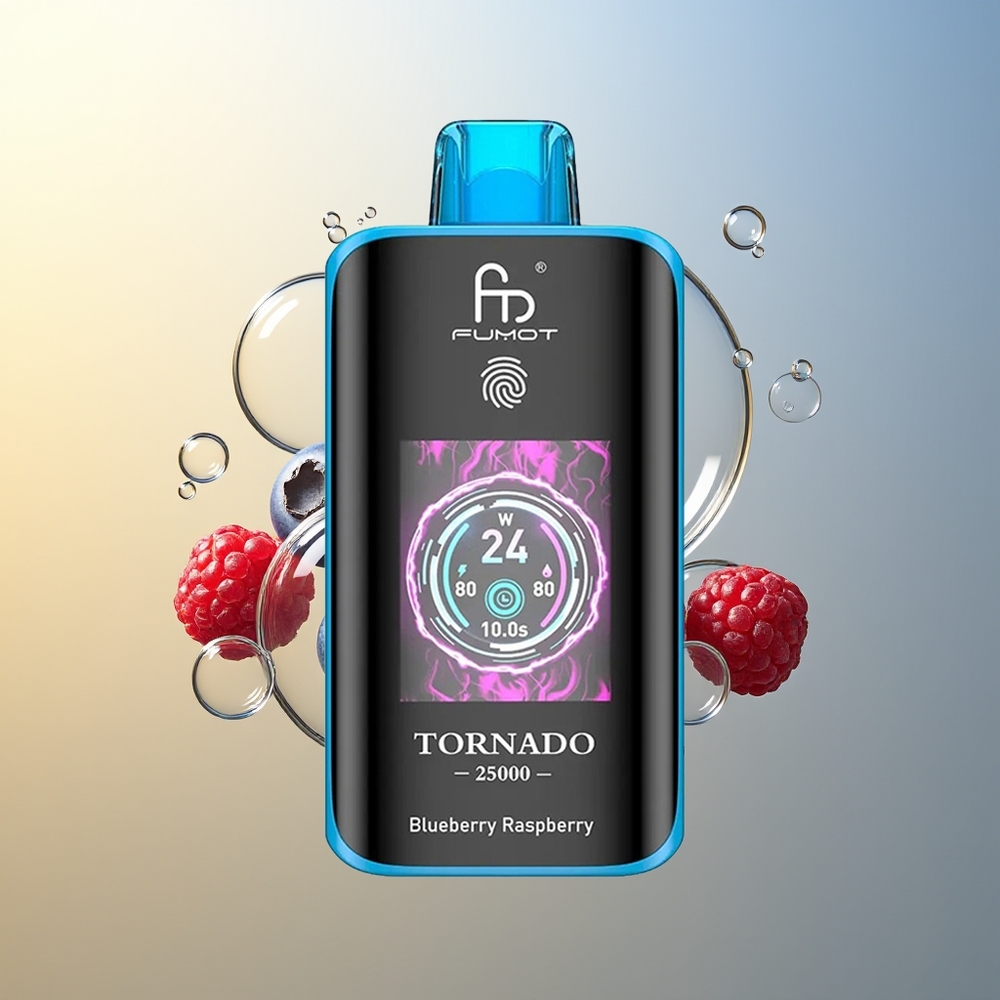 Fumot Tornado 25000 Puff Mirtillo Lampone Ricaricabile 20ml