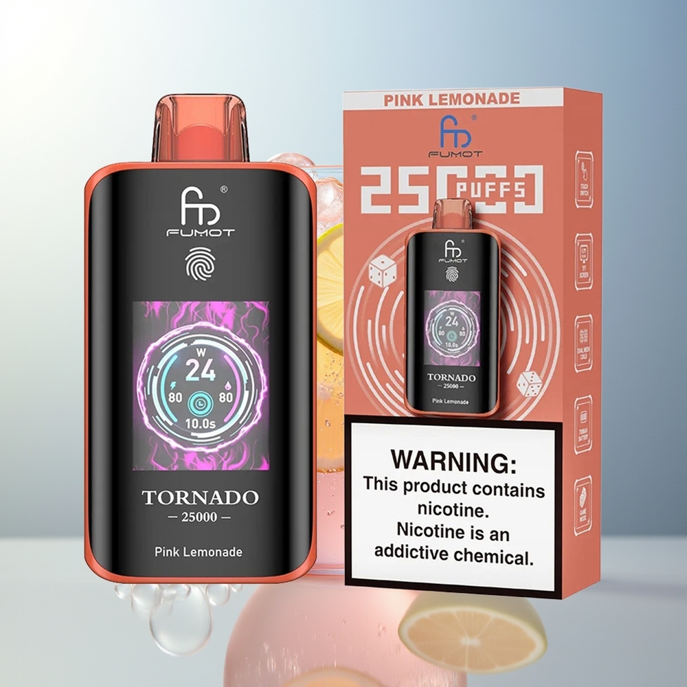 Fumot Tornado 25000 Puffi Limonata Rosa Ricaricabile 700mAh