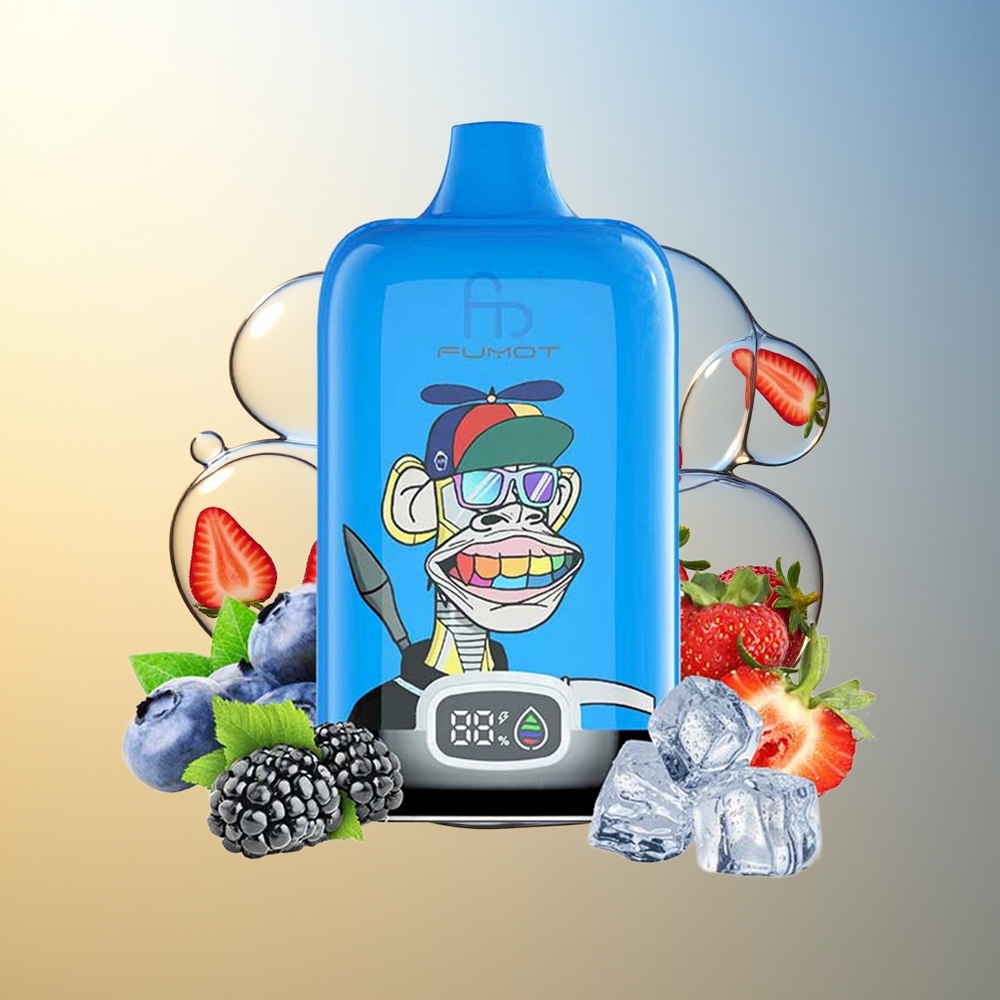 Fumot Tornado Digital Box 12000 Puff Fragola Uva Ricaricabile Mesh