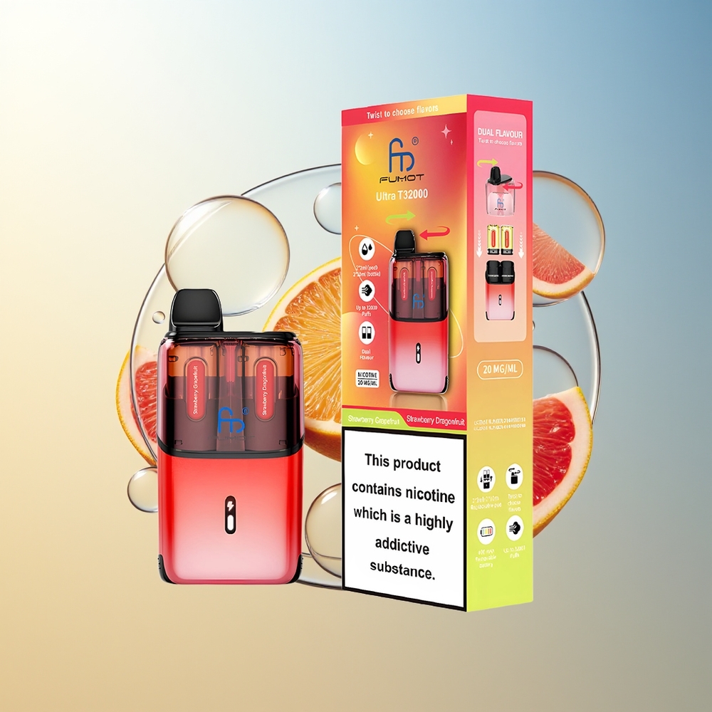 Fumot Ultra T32000 32000 Bocche Fragola Pompelmo - Fragola Frutto del Drago 800mAh Mesh