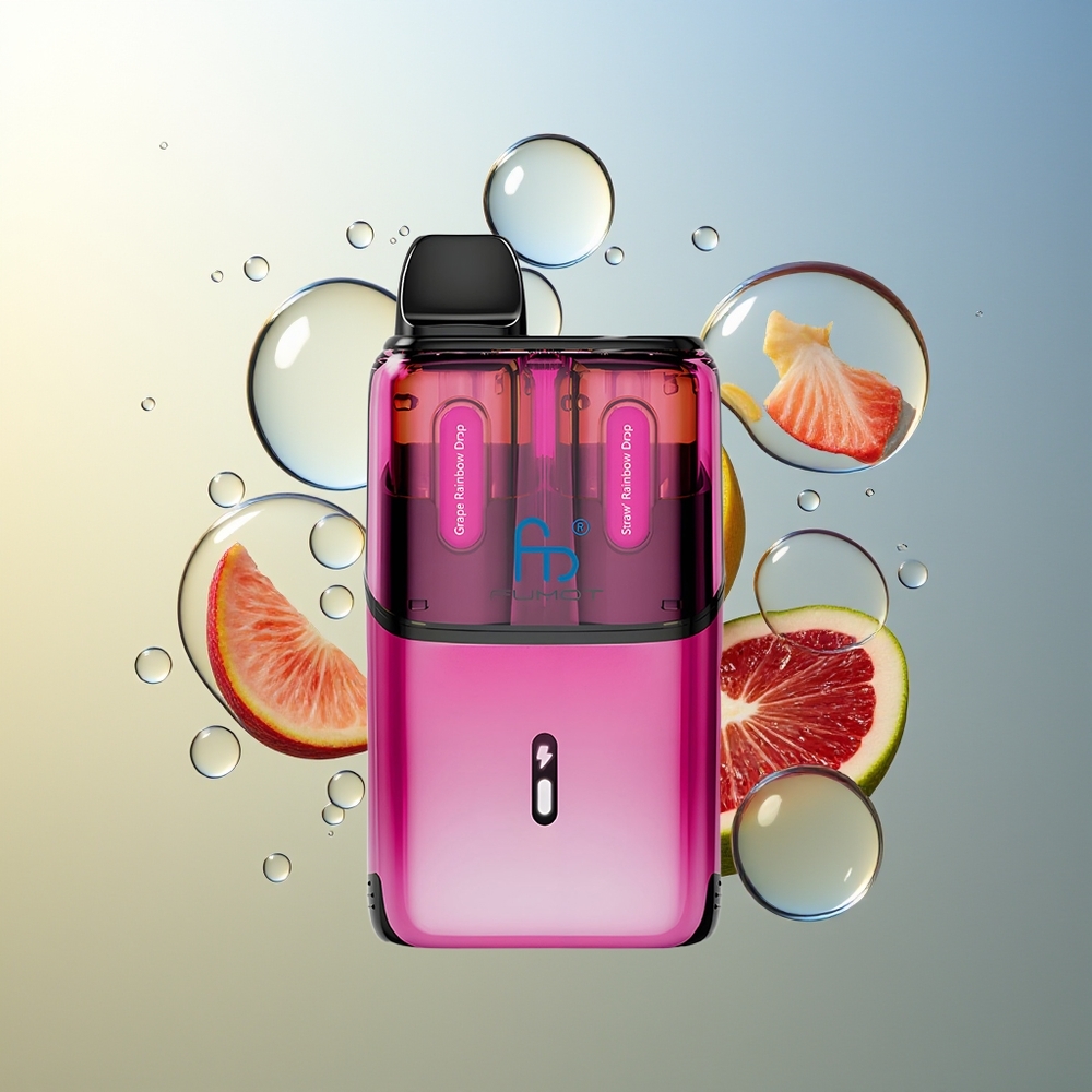 Fumot Ultra T32000 32000 Gocce Arcobaleno d'Uva - Fragola Arcobaleno con Ricarica Rapida Type-C e Mesh Avanzato