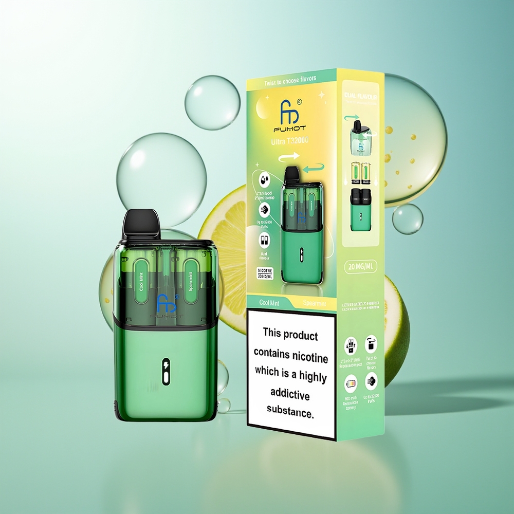 Fumot Ultra T32000 32000 Menta Fresca - Menta Verde Ricarica Rapida Mesh Avanzata
