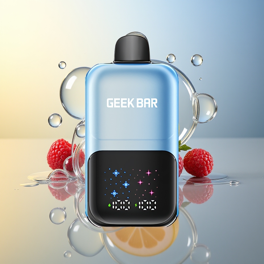 GEEK BAR 2GO 50000 Puff Mirtillo Lampone Ghiaccio Schermo Interattivo Dual Tank