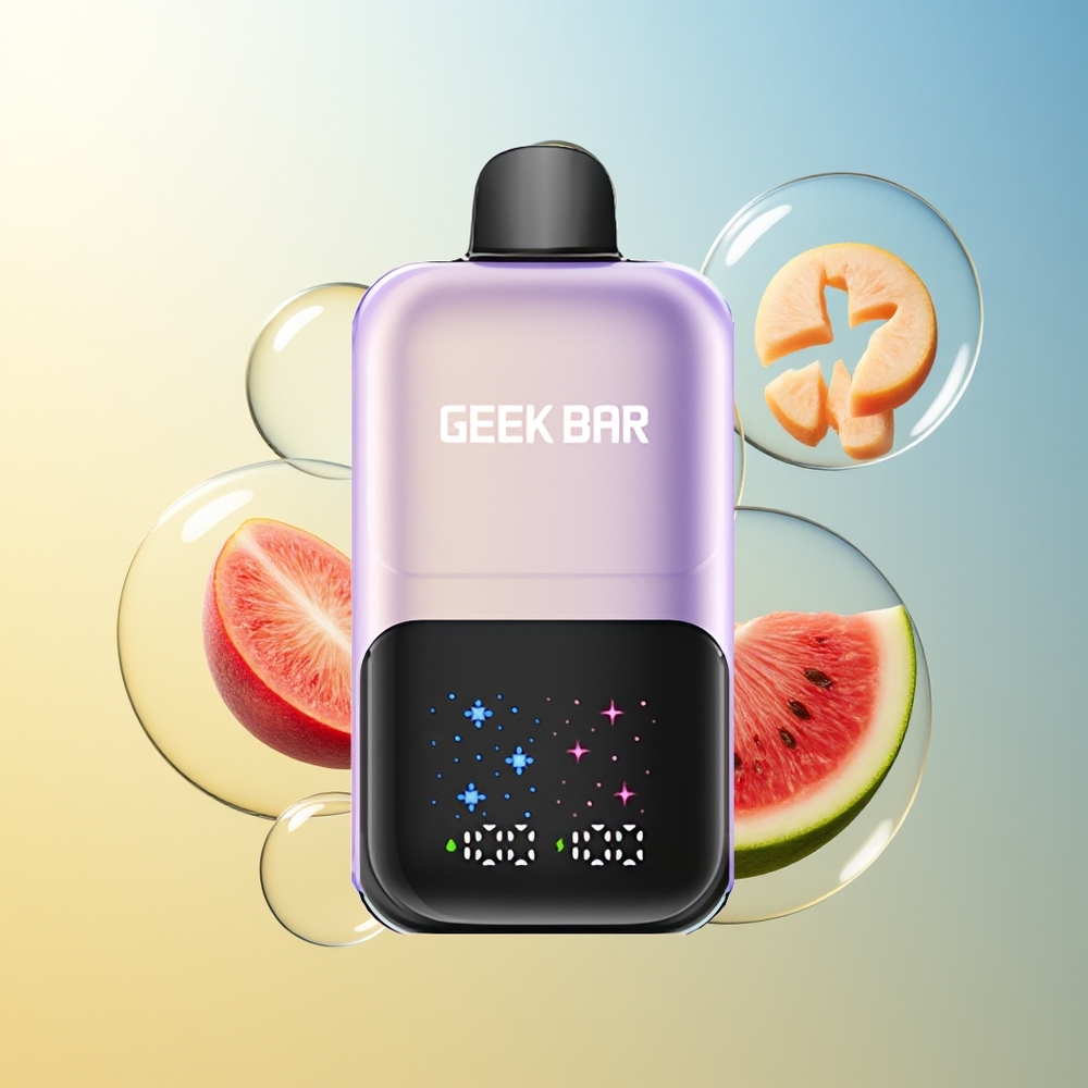 GEEK BAR 2GO 50000 Puff Pesca Mango Anguria Ghiaccio Schermo Interattivo Dual Tank 20mL