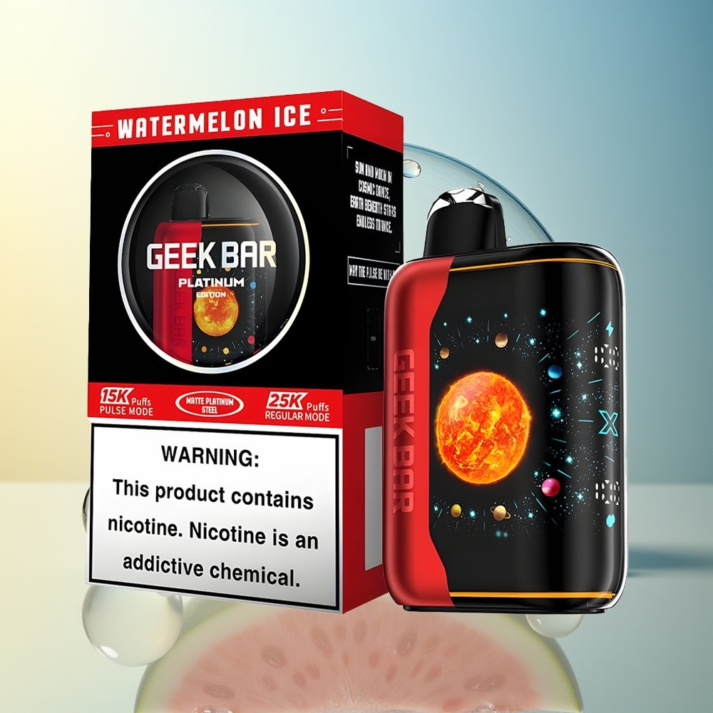 GEEK BAR Platinum Edition 25000 Bocche Anguria Ghiaccio Schermo Curvo 3D