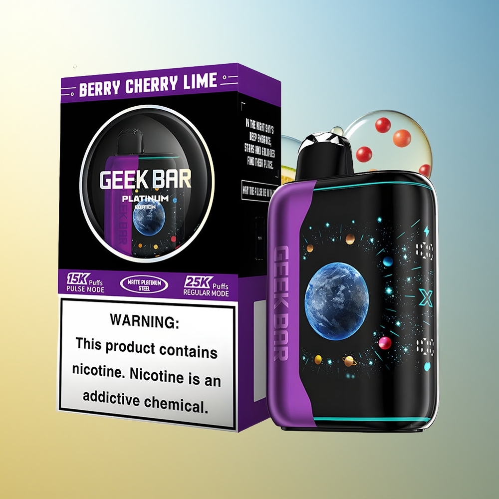 GEEK BAR Platinum Edition 25000 Puff Bacche Ciliegia Lime Schermo Curvo 3D