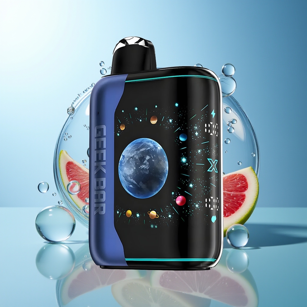 GEEK BAR Platinum Edition 25000 Puffini Blu Lampone Ghiaccio Scocca in Acciaio Platino Opaco