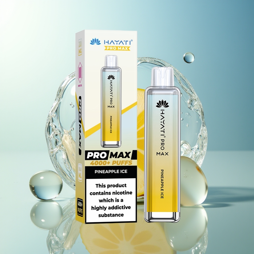 Hayati Pro Max 4000 Puff Ananas Ghiaccio Dual Coil Ricaricabile