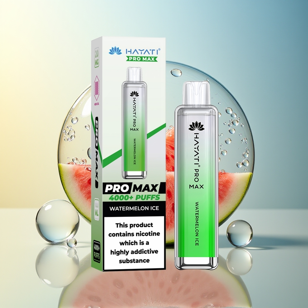 Hayati Pro Max 4000 Puff Anguria Ghiaccio Dual Coil Ricaricabile