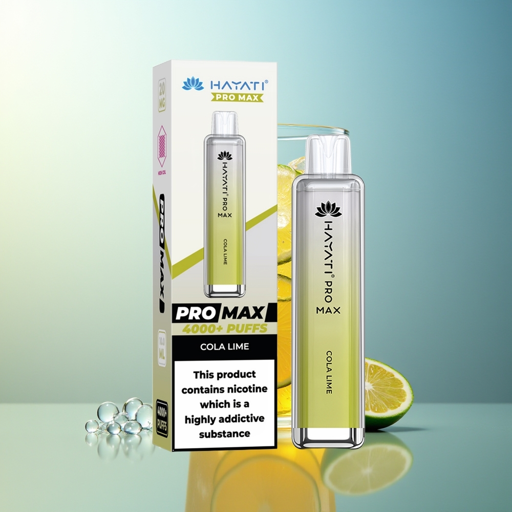 Hayati Pro Max 4000 Puff Cola Lime Ricaricabile a LED