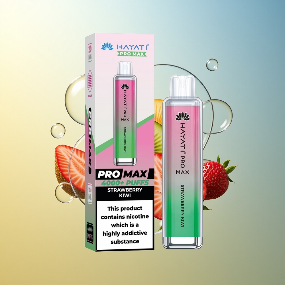 Hayati Pro Max 4000 Puff Fragola Kiwi Dual 1.1 Ohm Ricaricabile