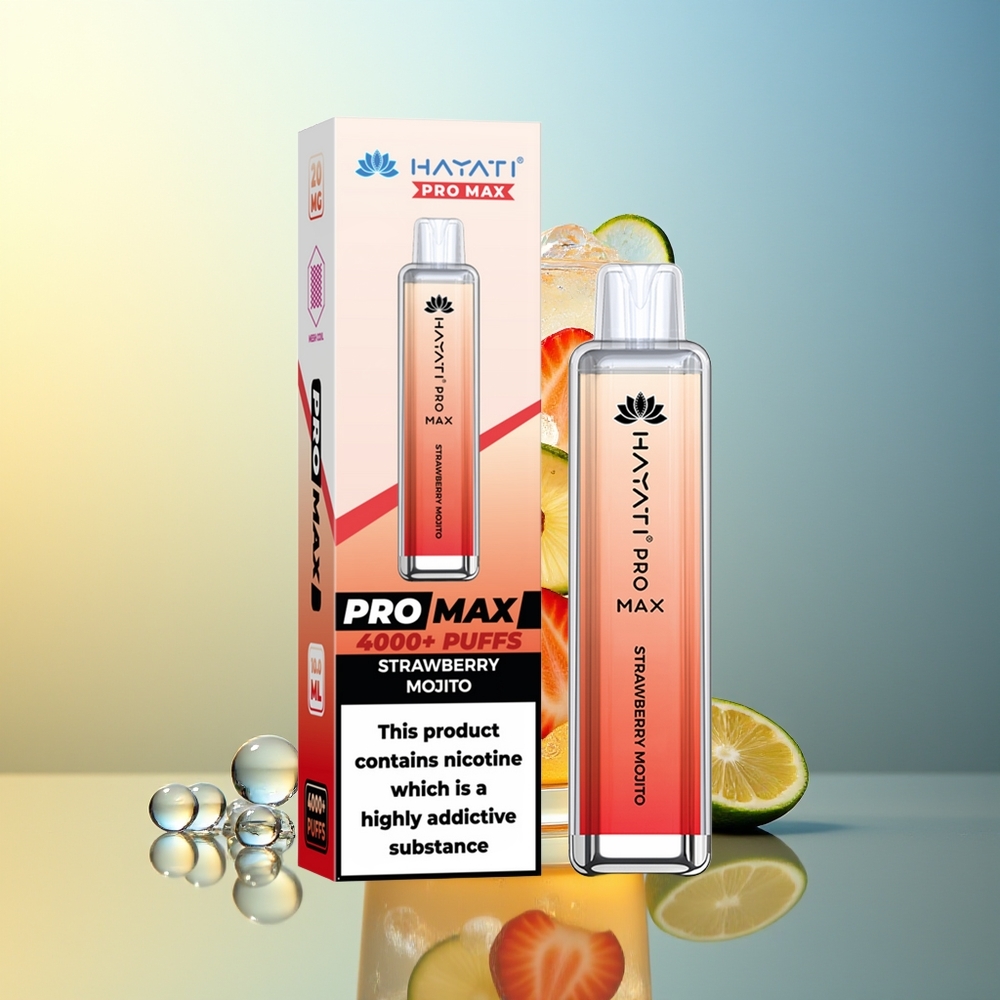 Hayati Pro Max 4000 Puff Fragola Mojito Ricaricabile 2%