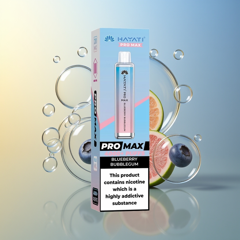 Hayati Pro Max 4000 Puff Gomma da Mirtillo Blu Dual Mesh Ricaricabile
