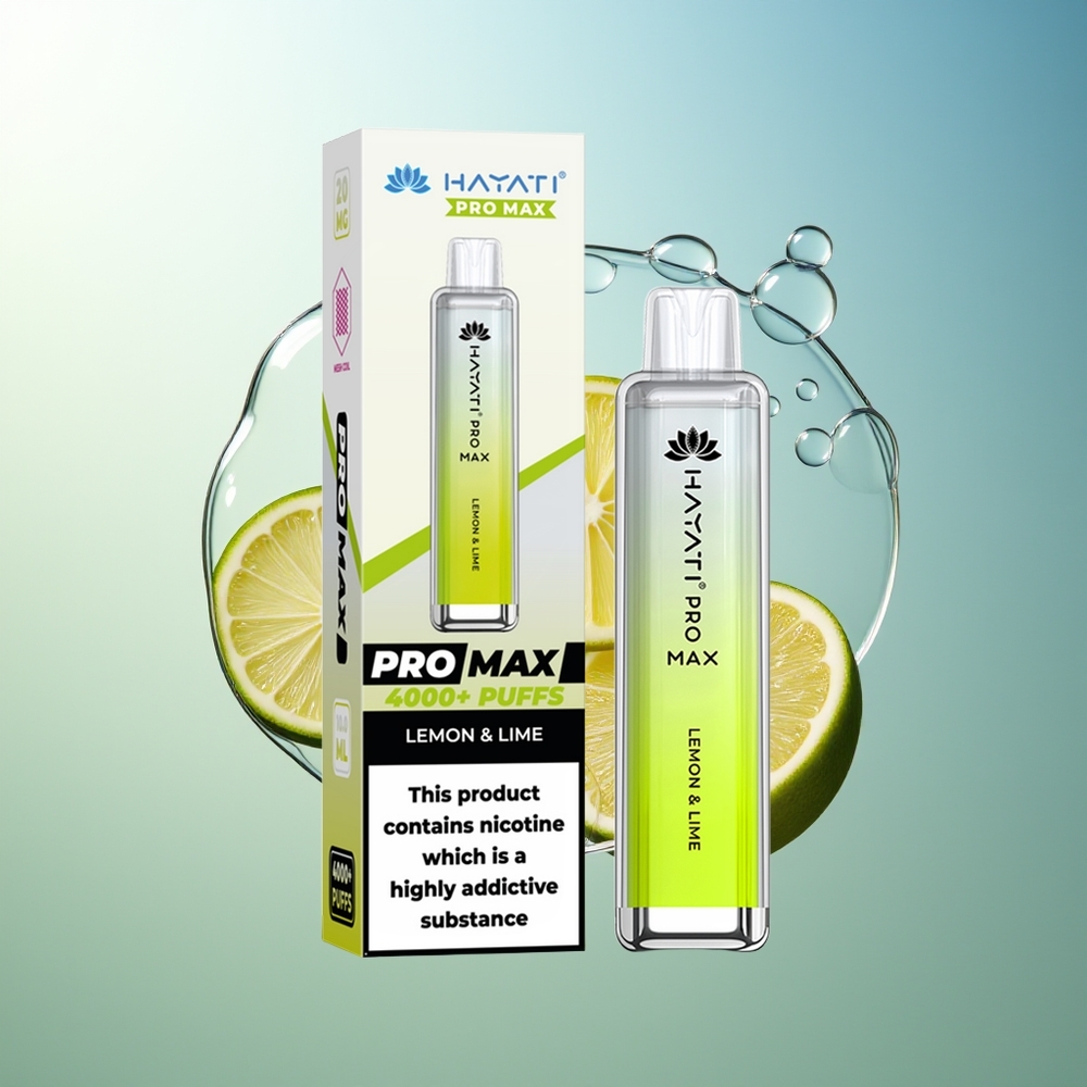 Hayati Pro Max 4000 Puff Limone & Lime Dual 1.1 Ohm Mesh Coil 1400mAh